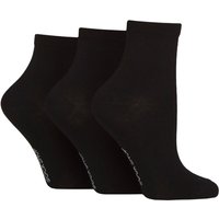 3 Pair Plain Patterned Bamboo Ankle Socks Plain 4 8
