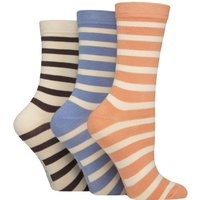 3 Pair Patterned Plain Striped Bamboo Socks Striped Crisp Winter 4 8