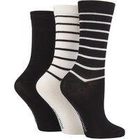 3 Pair Patterned Plain Striped Bamboo Socks Striped 4 8