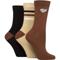 3 Pair Patterned Plain Striped Bamboo Socks Patterned Fresh Coffee 4 8
