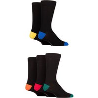 5 Pair Plain Striped Patterned Bamboo Socks Classic Heel Toe 7 11