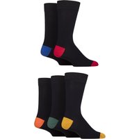 5 Pair Plain Striped Patterned Bamboo Socks Heel Toe 7 11