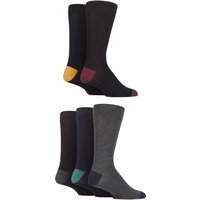 5 Pair Plain Striped Patterned Bamboo Socks Royals Navy Grey Heel Toe 7 10