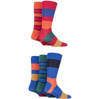 5 Pair Bold Classic Bright Striped Bamboo Socks 7 11
