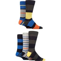 5 Pair Plain Striped Patterned Bamboo Socks Striped Bright 7 11