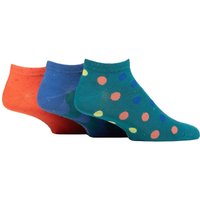 3 Pair Speckled Bamboo Trainer Socks Mandarin Ripple 7 11