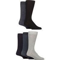 5 Pair Bamboo Leisure Ribbed Socks 7 11