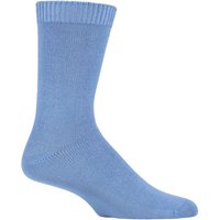 1 Pair Burst Leisure Weight Bamboo Socks Light Blue 12 14