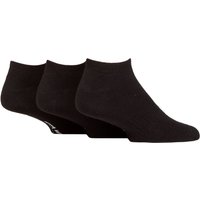 Mens and Womens 3 Pair SOCKSHOP Lazy Panda Full Cushion Bamboo Sports Trainer Socks Black 7-11