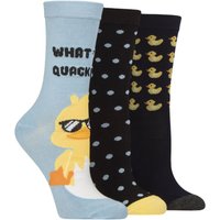 3 Pair SOCKSHOP Novelty Bamboo Socks Whats Quackin 4 8