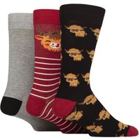 3 Pair SOCKSHOP Novelty Bamboo Socks Highland Cow 7 11