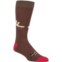 SOCKSHOP 1 Pair Bamboo Fun & Novelty Socks Retro Rudolph 12 14