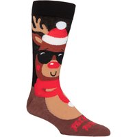 SOCKSHOP 1 Pair Bamboo Fun & Novelty Socks Rockin Rudolph 12 14