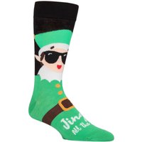 SOCKSHOP 1 Pair Bamboo Fun & Novelty Socks Jingle All Way Elf 4 8