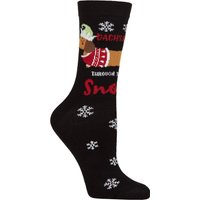 SOCKSHOP 1 Pair Bamboo Fun & Novelty Socks Dachshund Through Snow 4 8