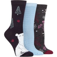 3 Pair SOCKSHOP Christmas Bamboo Socks Polar Bears 4 8