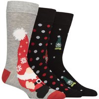 3 Pair SOCKSHOP Christmas Bamboo Socks Christmas Gnomes 7 11