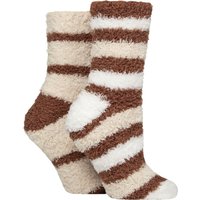 2 Pair Fluffy Cosy Leisure Socks Fresh Coffee 4 8