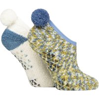 2 Pair Pom Pom Mary Jane Socks Spanish Moss 4 8