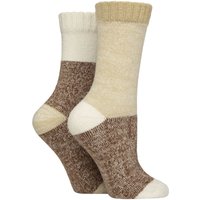 2 Pair Velvet Soft Boot Socks Fresh Coffee 4 8