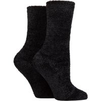 2 Pair Chenille Boot Socks 4 8