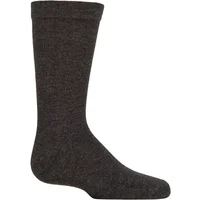 1 Pair Grey Plain Bamboo Socks with Comfort Cuff and Smooth Toe Seams Kids Unisex 4-5.5 Kids (13-14 Years) - SOCKSHOP
