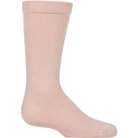 1 Pair Plain Striped Bamboo Socks Comfort Cuff Smooth Toe Seams Pale 6 8.5