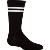 1 Pair Plain Striped Bamboo Socks Comfort Cuff Smooth Toe Seams Sports Stripe 9 12