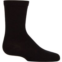 1 Pair Plain Mid Weight Bamboo Socks Comfort Cuff Smooth Toe Seams 6 8.5