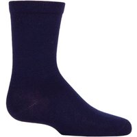 1 Pair Plain Mid Weight Bamboo Socks Comfort Cuff Smooth Toe Seams 4 5.5