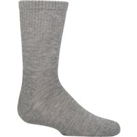 1 Pair Bamboo Cushioned Sports Socks Comfort Cuffs Smooth Toe Seams Light Grey Melange 6 8.5