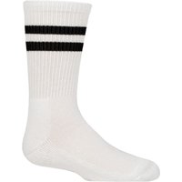 1 Pair Bamboo Cushioned Sports Socks Comfort Cuffs Smooth Toe Seams Sports Stripe 6 8.5