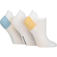 3 Pair Poly Sports No Show Socks Sicilian Lemon 4 8