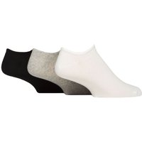 Mens and Womens 3 Pair Reebok Foundation Cotton Trainer Socks White / Grey / Black 11-12.5 UK
