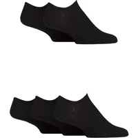 Mens and Women's 5 Pair Reebok Foundation Cotton Trainer Socks Black 4.5-6 UK