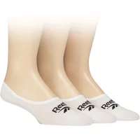 Mens and Women's 3 Pair Reebok Essentials Cotton Ped Socks White 6.5-8 UK