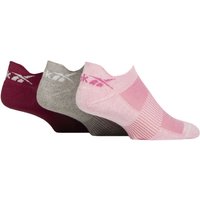 3 Pair Essentials Cotton Trainer Socks Grey Burgundy 2.5 3.5 UK