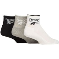 3 Pair Essentials Cotton Ankle Socks Arch Support White Grey 8.5 10 UK