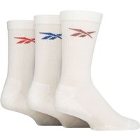 3 Pair Essentials Cotton Crew Socks Arch Support 6.5 8 UK