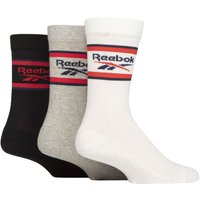 3 Pair Essentials Cotton Crew Socks White Grey 4.5 6 UK