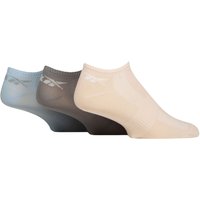 3 Pair Essentials Recycled Trainer Socks Sand Grey Light Blue 4.5 6 UK