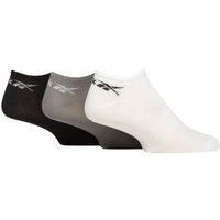 3 Pair Essentials Recycled Trainer Socks White Grey 4.5 6 UK