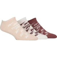 Mens and Women's 3 Pair Reebok Essentials Cotton Trainer Socks Sand / White / Brown 2.5-3.5 UK