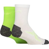 2 Pair Technical Recycled Ankle Technical Running Socks Green 8.5 10 UK