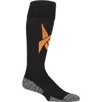 Mens and Womens 1 Pair Reebok Technical Recycled Long Technical Football Socks Black 2.5-3.5 UK