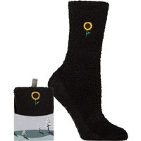 1 Pair SOCKSHOP Gift Boxed Fluffy Slipper Socks Sunflower 4 8