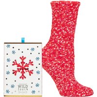 1 Pair SOCKSHOP Wildfeet Christmas Gift Boxed Popcorn Bed Socks 4 8