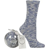 1 Pair SOCKSHOP Snowflake Gift Boxed Bauble Lounge Socks 4 8