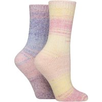 2 Pair SOCKSHOP Space Dye Super Soft Lounge Socks Space Dye 4 8