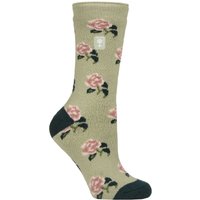 1 Pair SOCKSHOP 1.6 TOG Lite RHS Royal Horticultural Society Thermal Socks Roses Sage 4 8